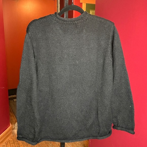 Calvin Klein Khakis Mens Wool Sweater Crew Long Sleeve Chunky Oversized Size M - Picture 2 of 4